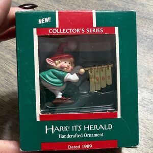 Hallmark 1989 Hark! It’s Herald Ornament Collector’s Series with Box
